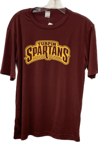 Turpin Spartans Maroon DryFit Tee